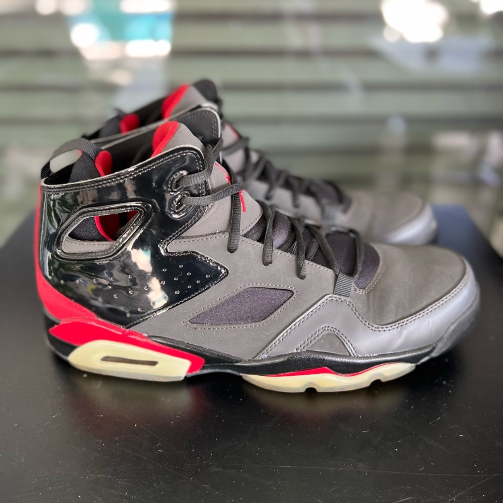 Size 10.5 - Mens Nike Air Jordan Flight Club 91 Black/Red [555475-001]